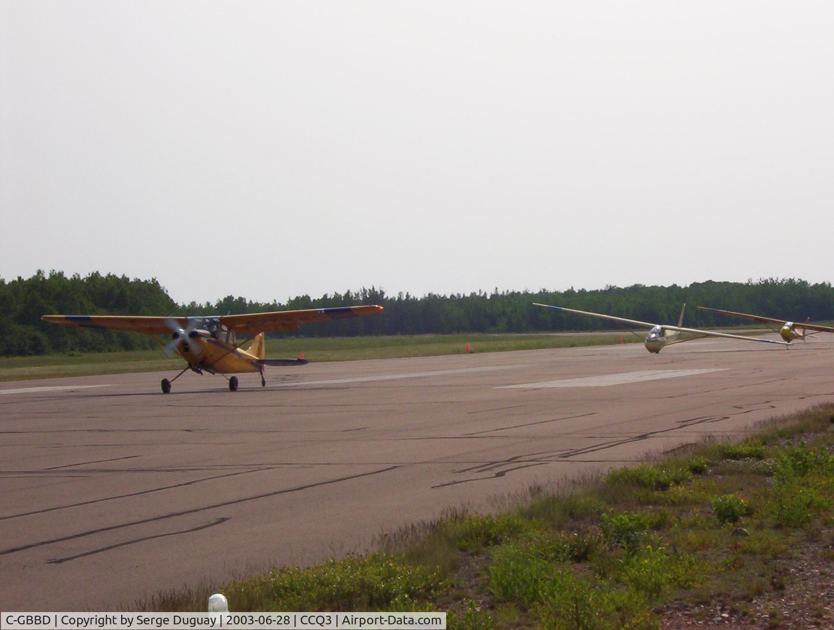 C-GBBD, 1957 Cessna 305C C/N 23818, Taking off glider in tow, Debert NS Canada