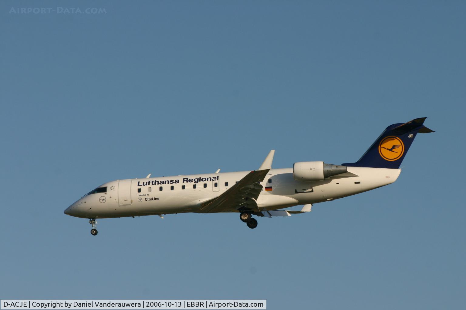 D-ACJE, 1996 Canadair CRJ-100LR (CL-600-2B19) C/N 7165, arrival of flight LH4622