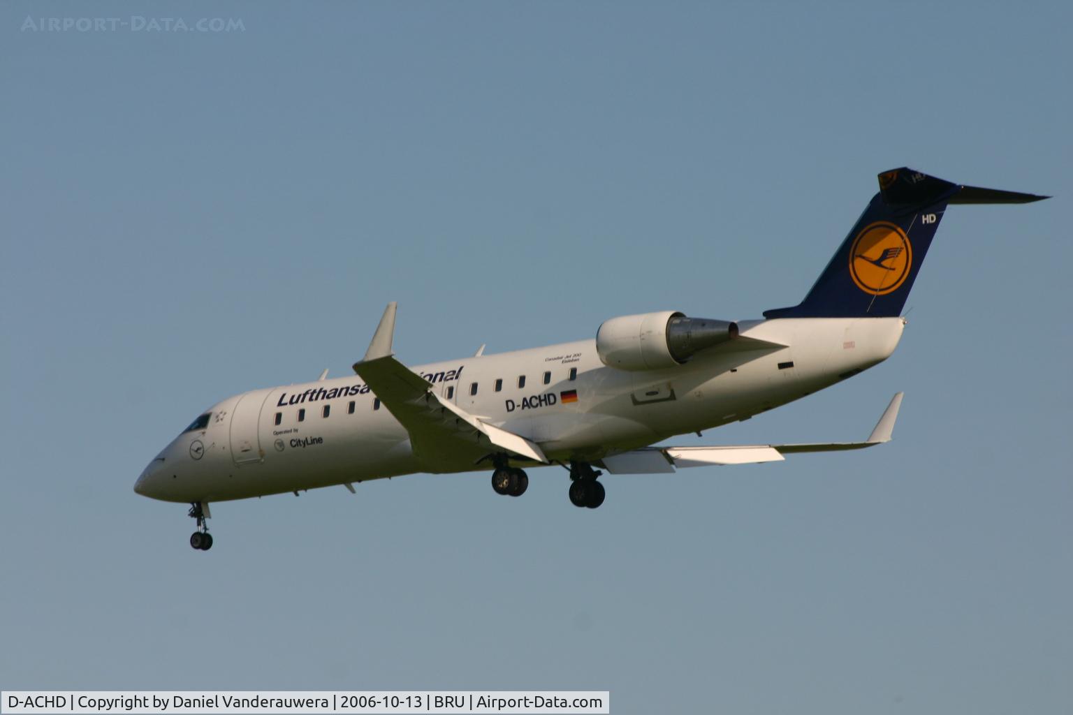 D-ACHD, 2000 Canadair CRJ-200LR (CL-600-2B19) C/N 7403, arrival of flight LH4642 from Berlin TXL