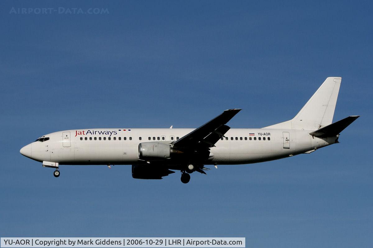 YU-AOR, 1989 Boeing 737-4B7 C/N 24550, YU-AOR  Boeing 737-4B7  Jat Airways