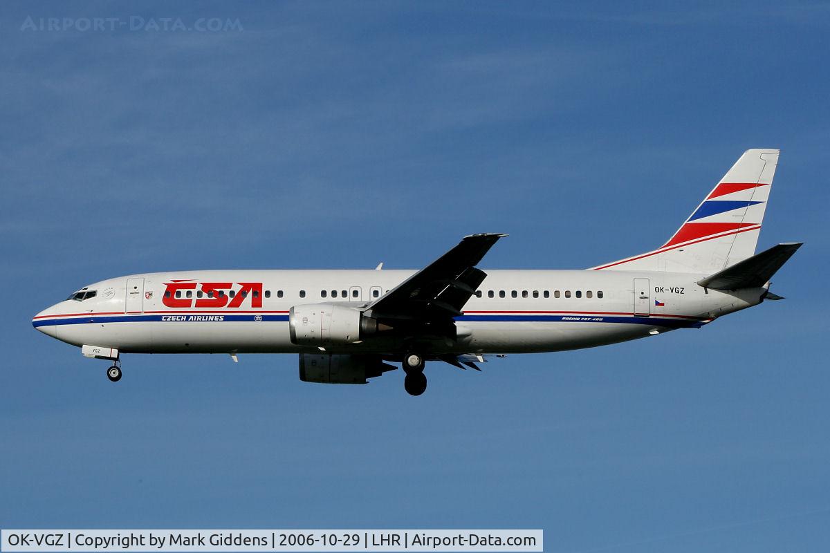 OK-VGZ, 1990 Boeing 737-4K5 C/N 24769, OK-VGZ  Boeing 737-4K5  CSA Czech Airlines