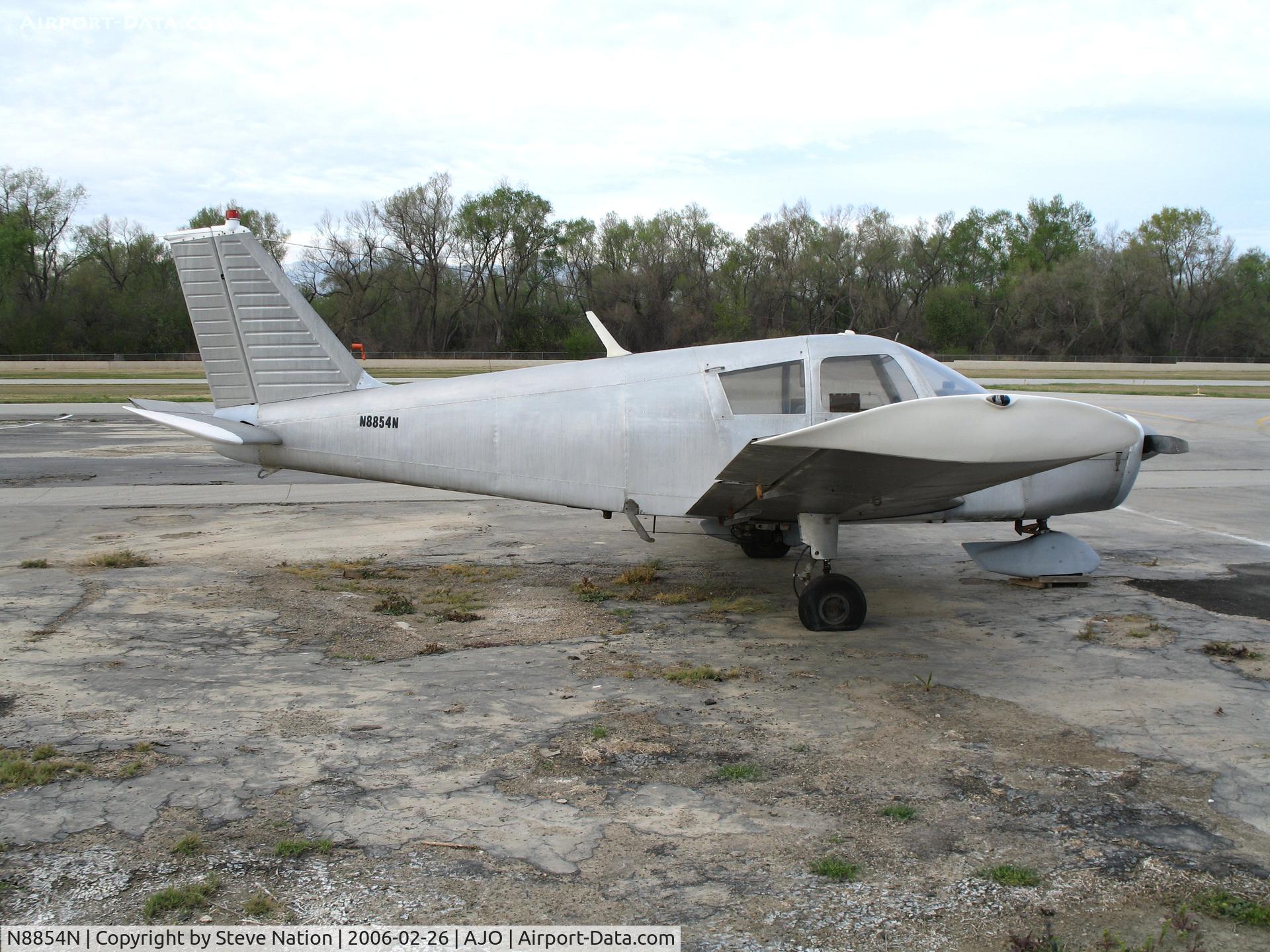 N8854N, 1969 Piper PA-28-140 C/N 28-25708, All silver 1969 Piper PA-28-140 @ Corona Municipal Airport, CA