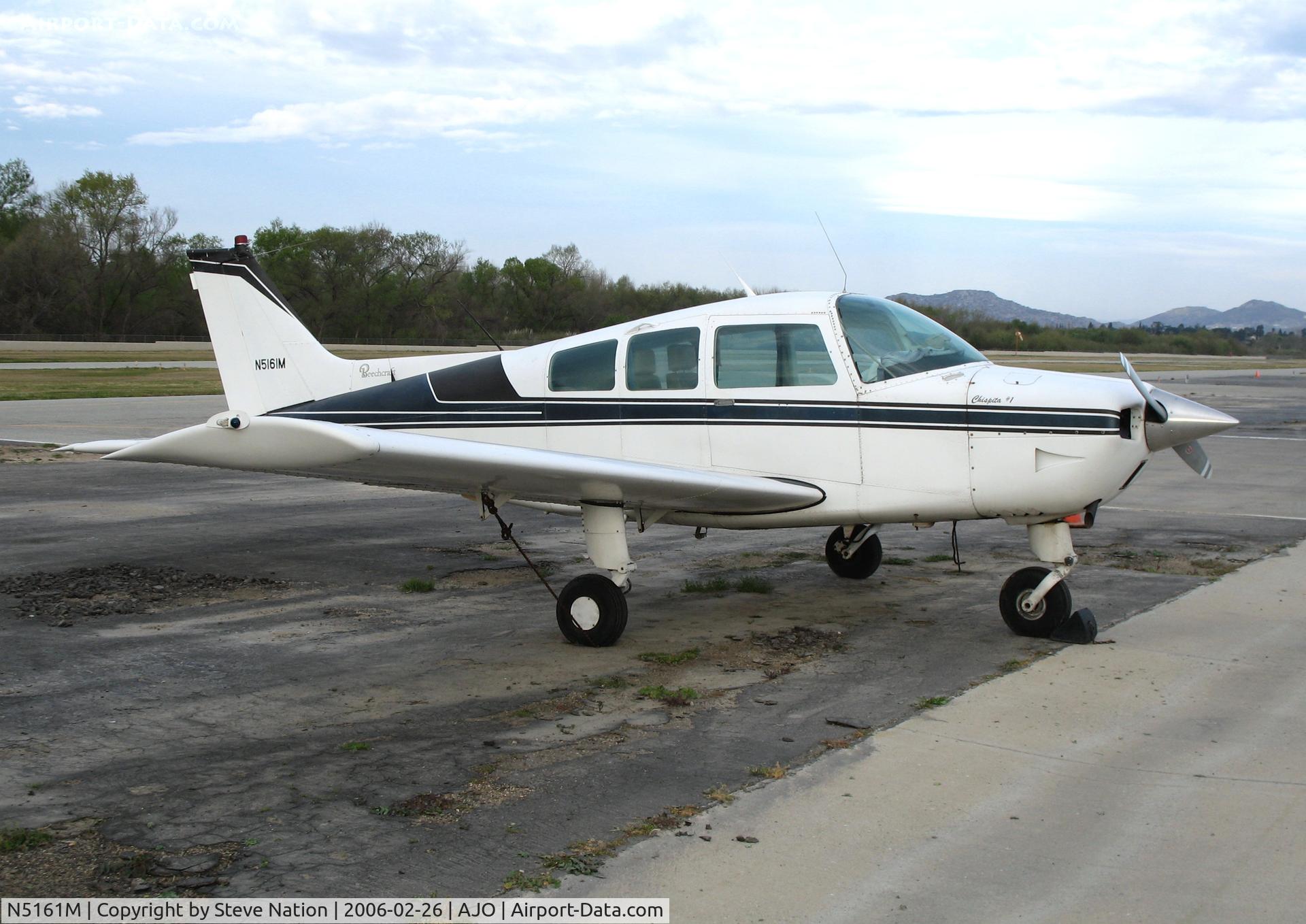 N5161M, 1978 Beech C23 Sundowner 180 C/N M-2039, 1978 Beech C23 @ Corona Municipal Airport, CA