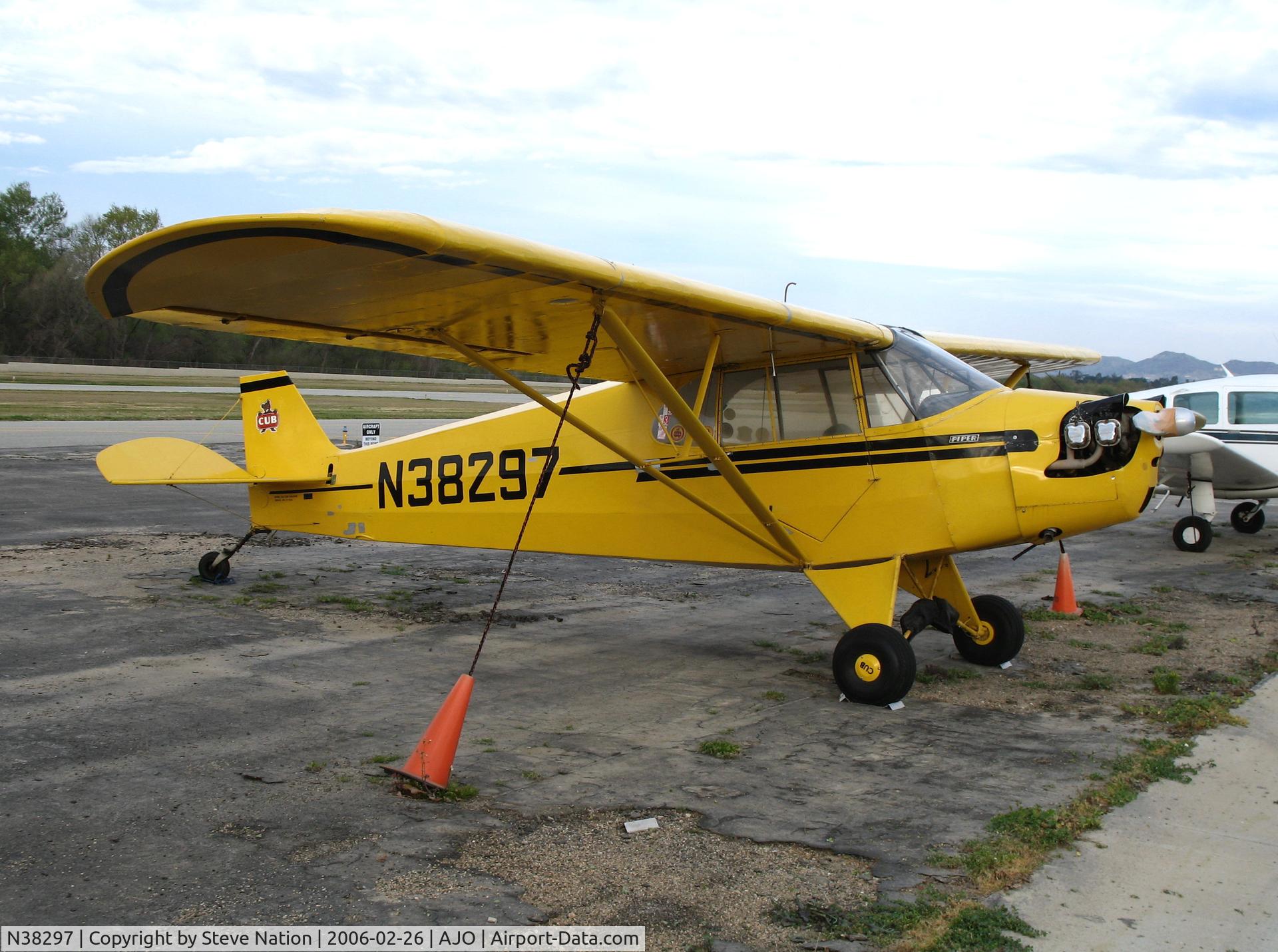 N38297, 1941 Piper J5A Cub Cruiser C/N 5-936, Rudderless 1941 Piper J5A Cub @ Corona Municipal Airport, CA