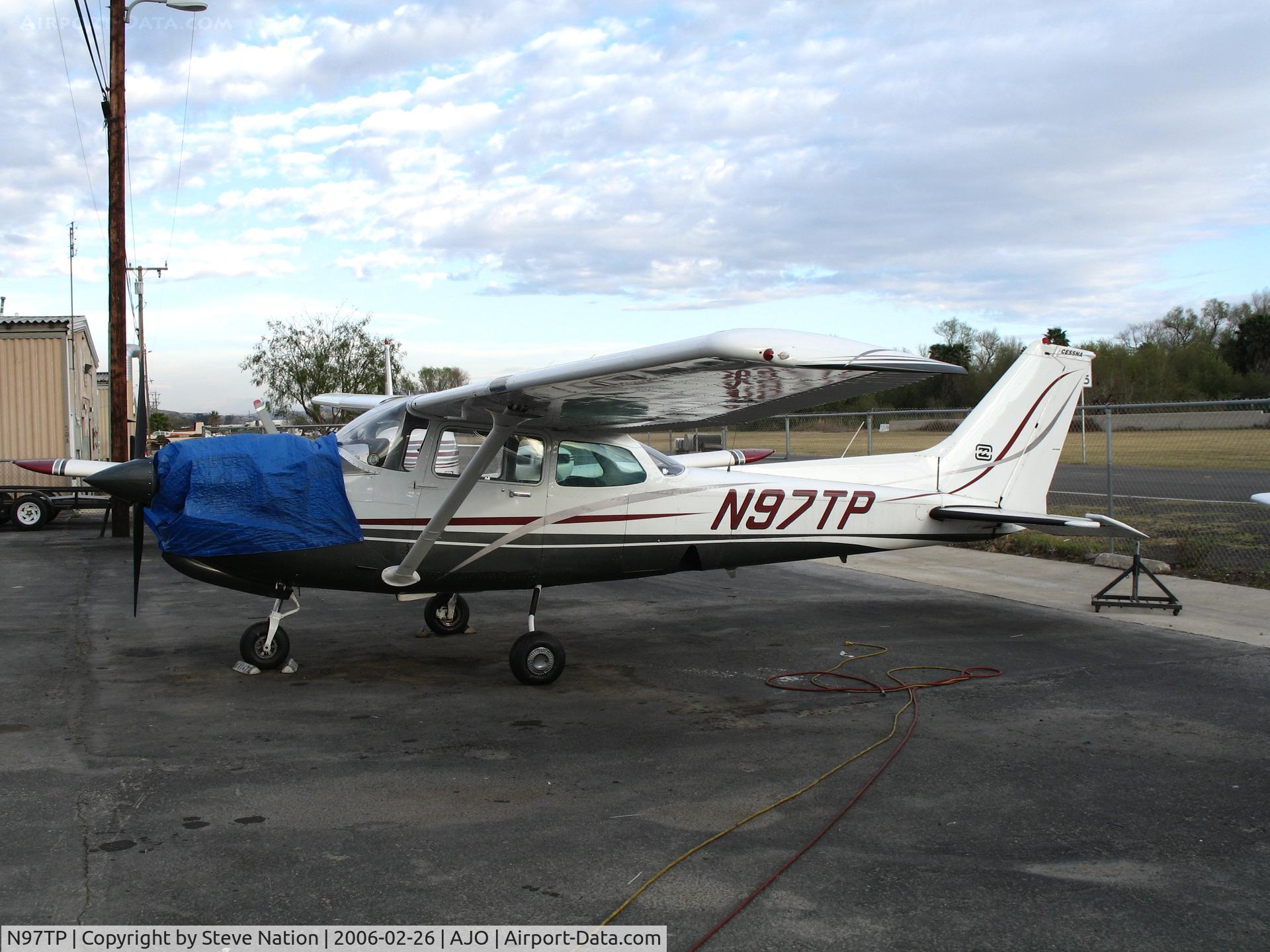 N97TP, Cessna 172RG Cutlass RG C/N 172RG1000, Pilot Training Corp. 1981 Cessna 172RG with cowling covered @ Corona Municipal Airport, CA