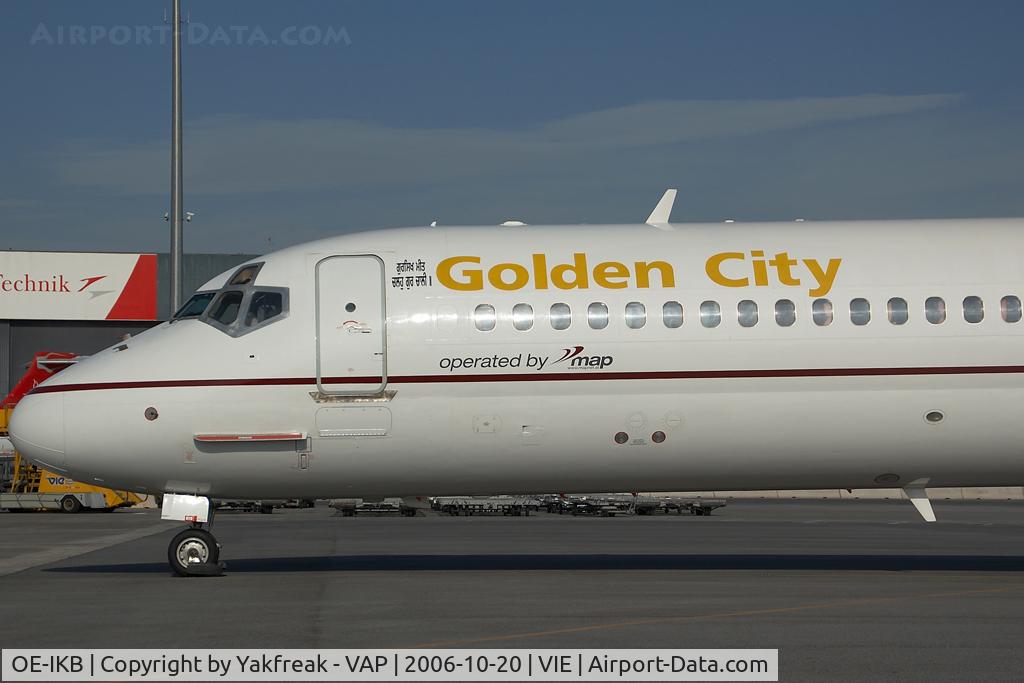 OE-IKB, 1986 McDonnell Douglas MD-83 (DC-9-83) C/N 49448, Golden City (operated by Map Jets) MD80