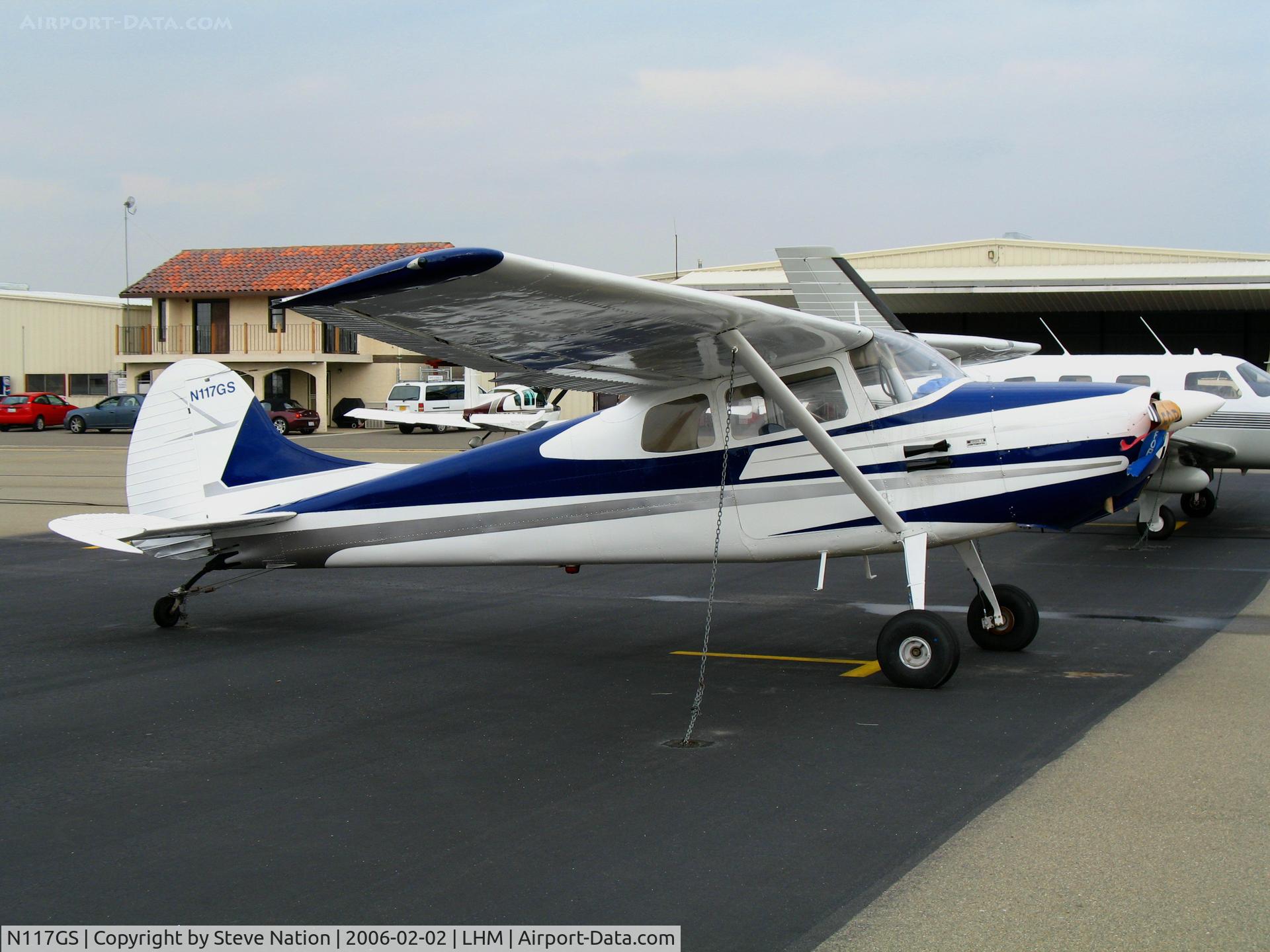 N117GS, 1956 Cessna 170B C/N 27157, Sanoski Aircraft Enterprises (Fairbanks, AK) 1956 Cessna 170B @ Lincoln Regional Airport, CA