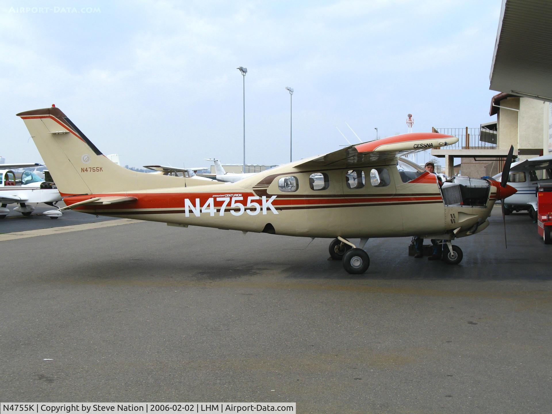 N4755K, 1979 Cessna P210N Pressurised Centurion C/N P21000286, Messilla Valley Ranch 1979 Cessna P210N minus cowling cover @ Karl Harder Field/Lincoln Regional Airport, CA