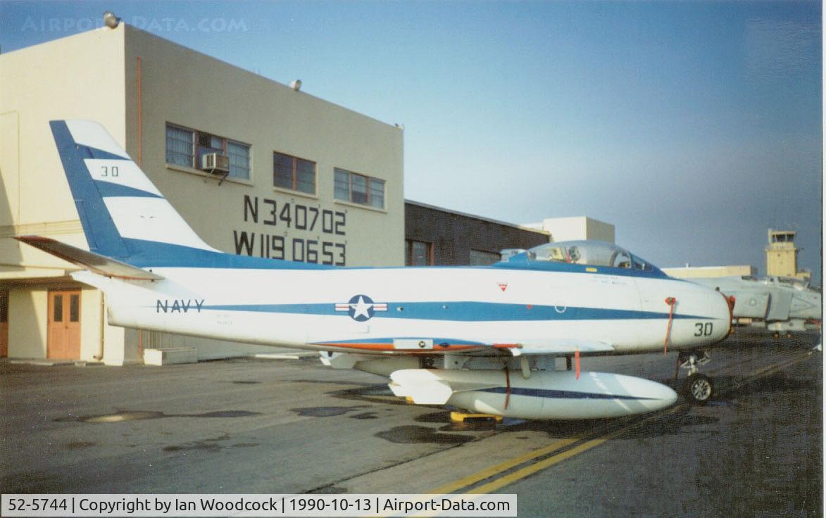 52-5744, 1952 North American QF-86H Sabre C/N 187-166, F-86/Point Mugu,Ca--coded 30