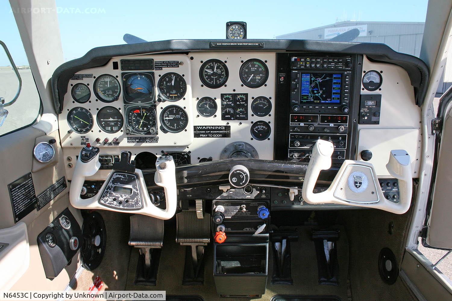 N6453C, 1982 Beech B36TC Bonanza C/N EA-277, 1982 Beechcraft B36TC Bonanza Panel
