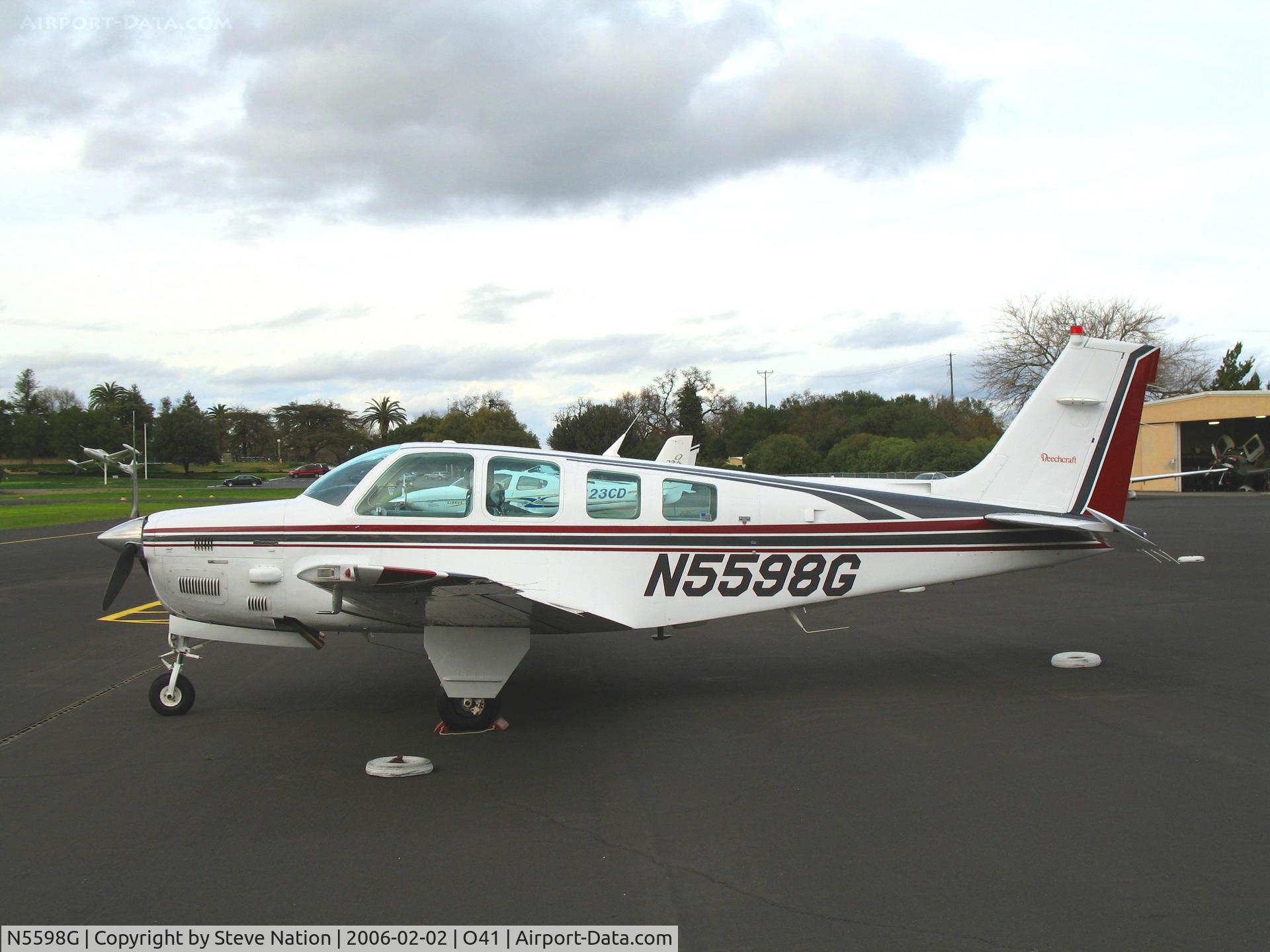 N5598G, 1990 Beech B36TC Bonanza C/N EA-503, 1990 Beech B36TC @ Woodland-Watts Airport, CA