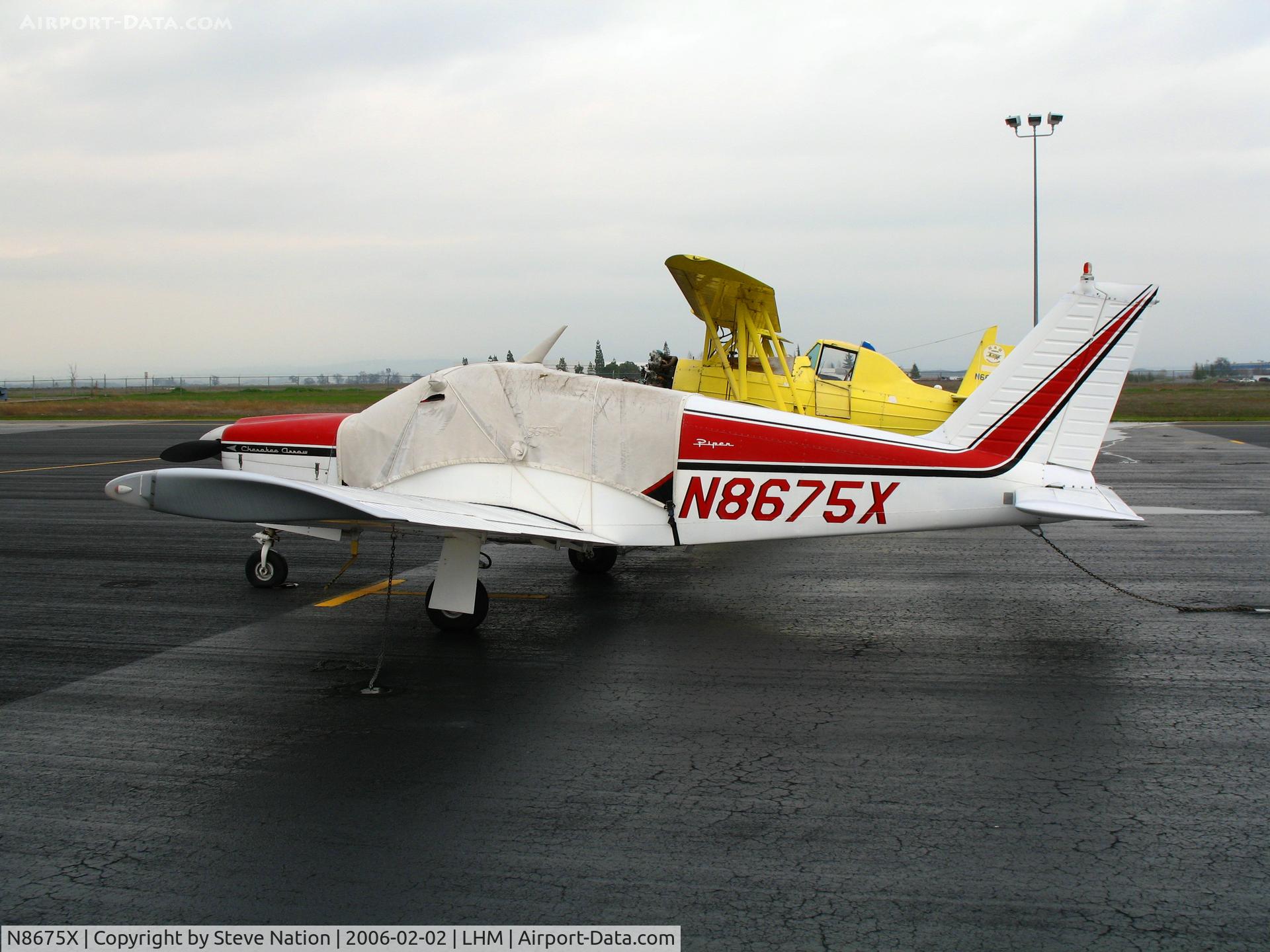 N8675X, 1968 Piper PA-28R-180 Cherokee Arrow C/N 28R30830, 1968 Piper PA-28R-180 visiting from Salem, OR @ Lincoln Municipal Airport, CA