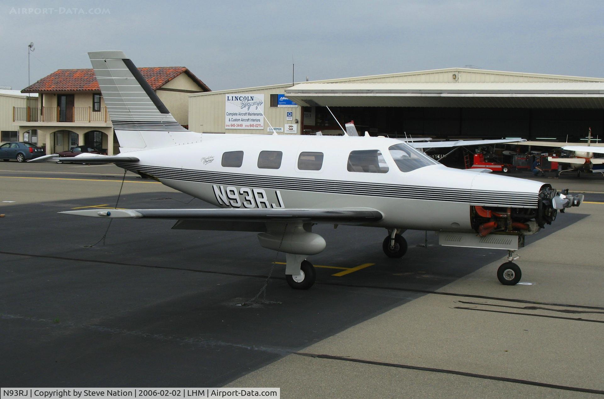 N93RJ, 1992 Piper PA-46-350P Malibu Mirage C/N 4622130, Stamm & McCormick 1992 Piper PA-46-350P with cowl door removed @ Lincoln Municipal Airport, CA
