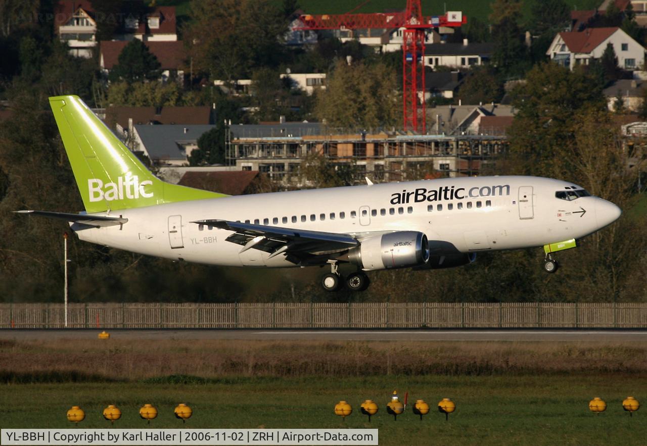 YL-BBH, 1990 Boeing 737-548 C/N 24968, saw in ZRH