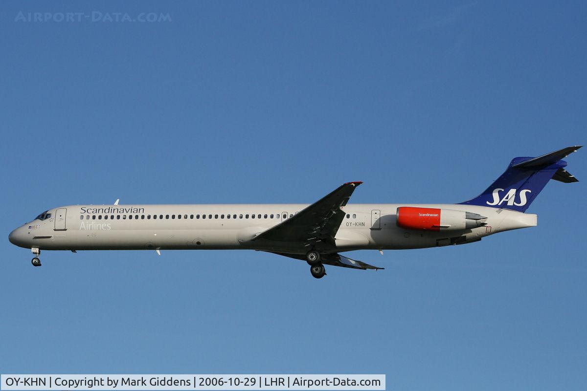 OY-KHN, 1991 McDonnell Douglas MD-82 (DC-9-82) C/N 53000, OY-KHN  MCD MD-82  SAS