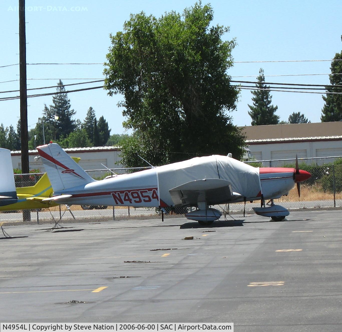 N4954L, 1967 Piper PA-28-180 C/N 28-4325, 1967 Piper PA-28-180 with cockpit covered @ Sacramento Executive Airport, CA