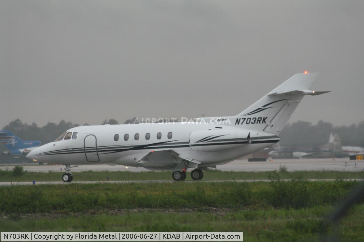 N703RK, 2002 Raytheon Hawker 800XP C/N 258587, Rainy day at Daytona