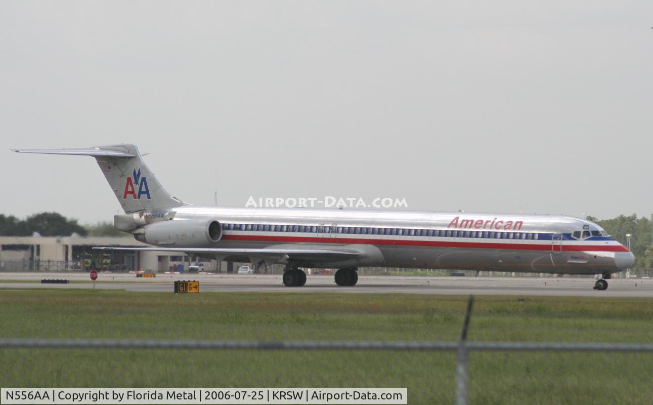 N556AA, 1991 McDonnell Douglas MD-82 (DC-9-82) C/N 53086, Before the rain storm