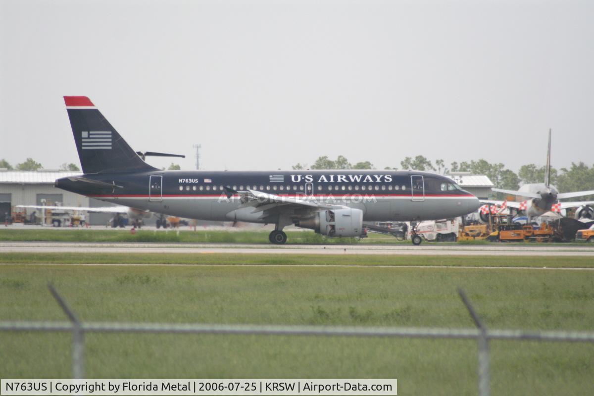 N763US, 2000 Airbus A319-112 C/N 1360, US Airways at Fort Myers