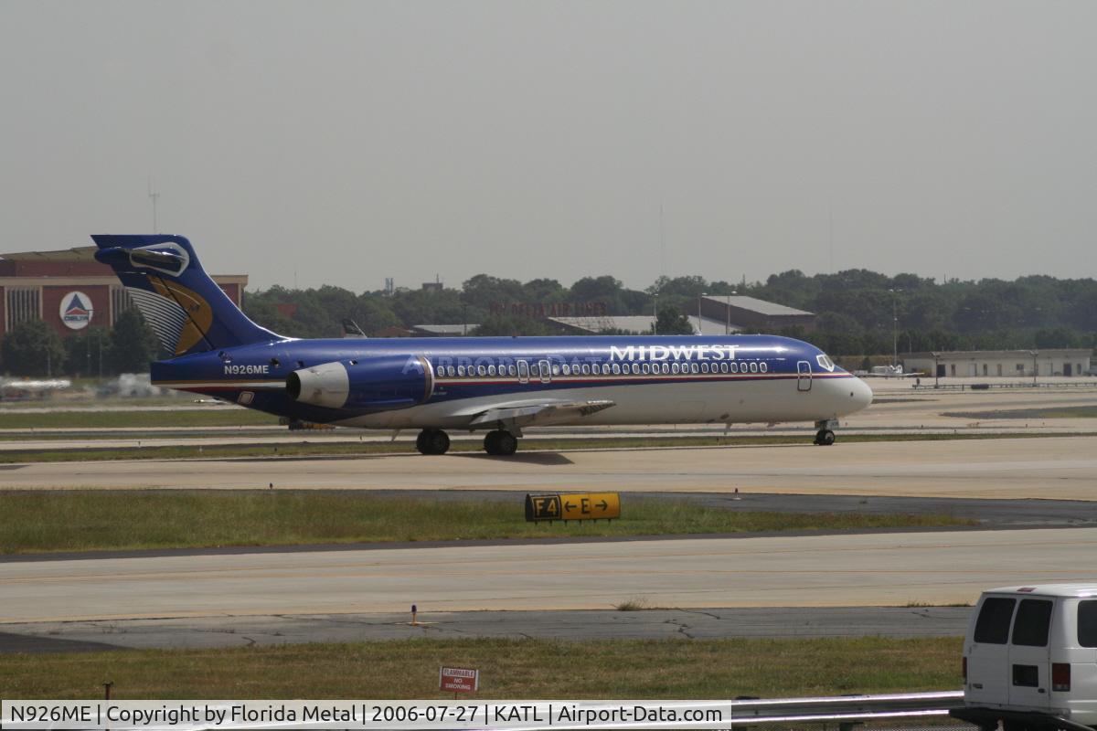 N926ME, 2005 Boeing 717-200 C/N 55192, The other 717 carrier at ATL