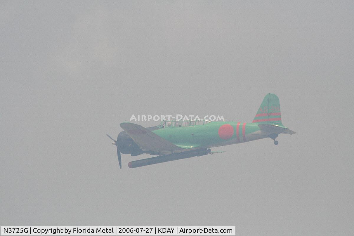 N3725G, 1944 North American SNJ-5 Texan Texan C/N 84875, Pearl Harbor simulation, smokey sky
