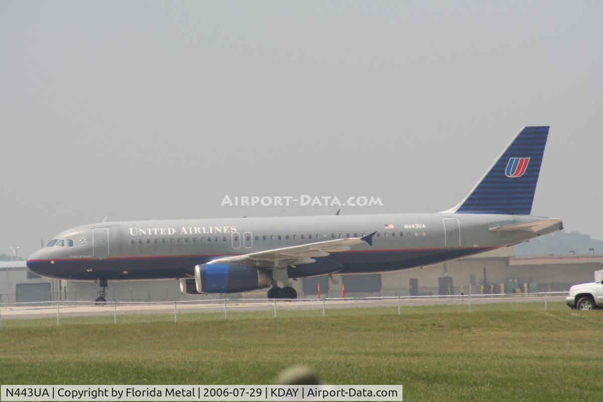 N443UA, 1998 Airbus A320-232 C/N 820, Parked all day at DAY