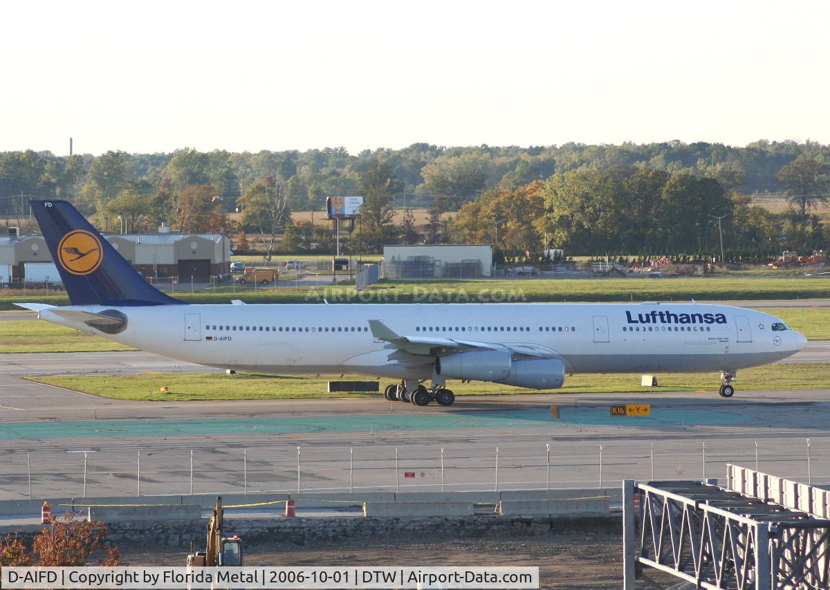 D-AIFD, 2001 Airbus A340-313X C/N 390, Lufthansa surprised us and brought in an A340 instead of the usual A330
