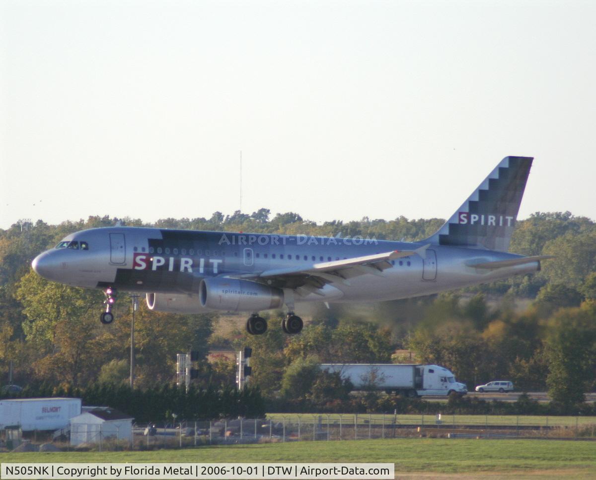 N505NK, 2005 Airbus A319-132 C/N 2485, Inbound