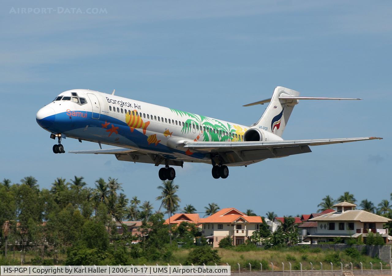 HS-PGP, 2000 Boeing 717-23S C/N 55064, short final in Koh Samui