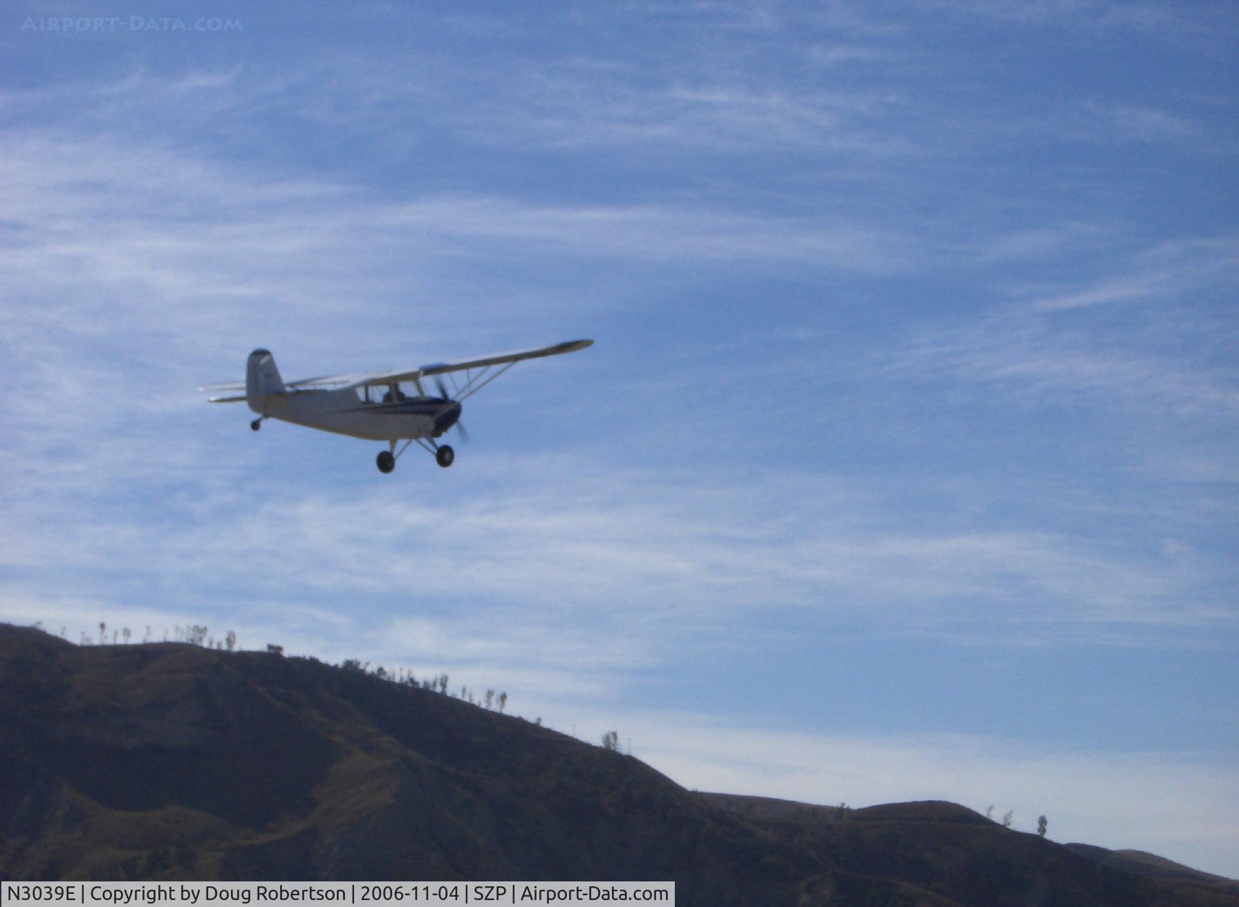 N3039E, 1946 Aeronca 7AC Champion C/N 7AC-6625, 1946 Aeronca 7AC CHAMPION, Continental O-200 100 Hp upgrade by STC, takeoff climbout Runway 22