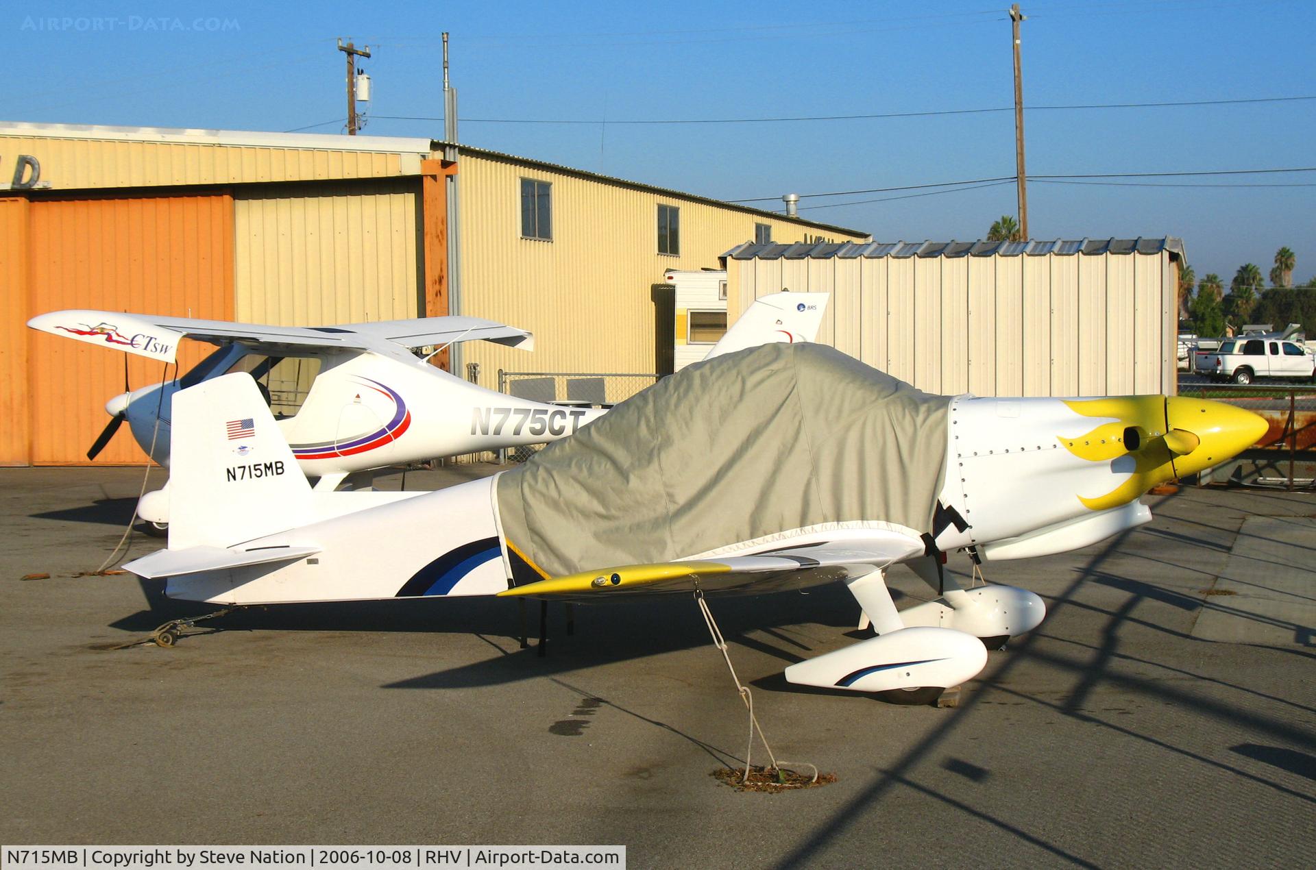 N715MB, Bushby Mustang II C/N M-II-715MB, 1991 Brown Mustang II homebuilt with cockpit covered @ Reid-Hillview Airport (San Jose), CA