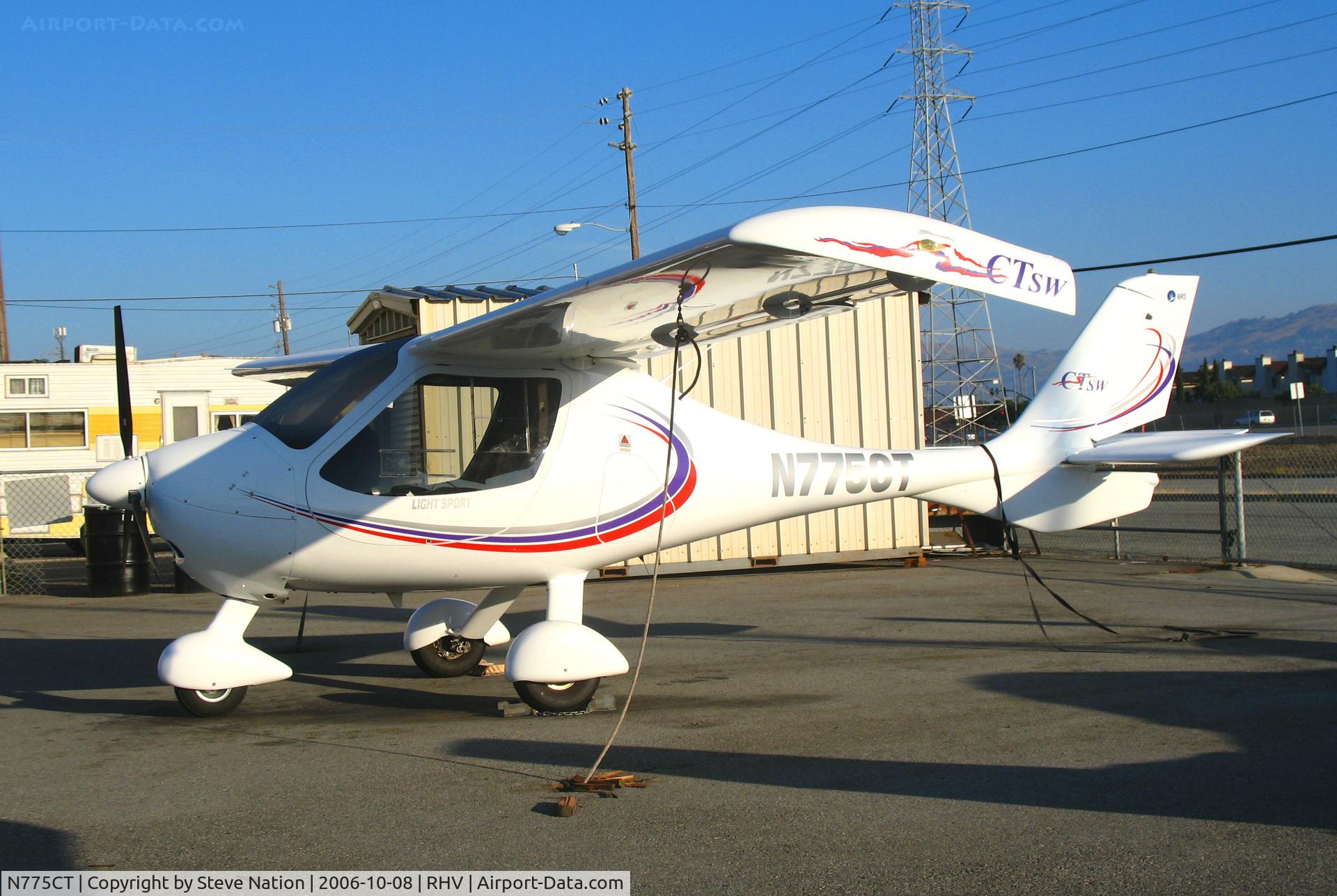 N775CT, 2005 Flight Design CTSW C/N 05-05-01, California CT Cruiser Sales 2005 Flight design CTSW @ Reid-Hillview Airport (San Jose), CA
