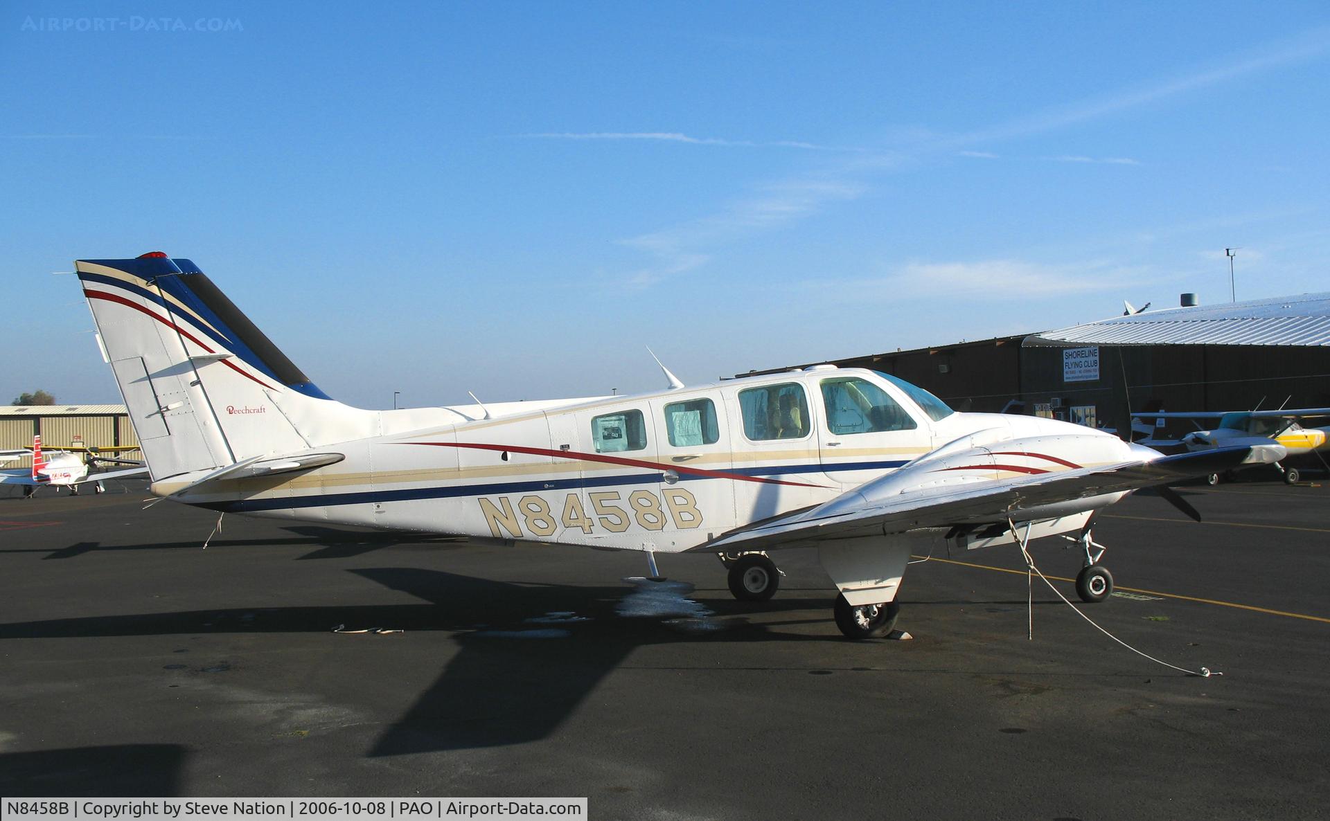 N8458B, 1983 Beech 58 Baron C/N TH-1397, SV Air 1983 Beech B58 @ Palo Alto Airport, CA