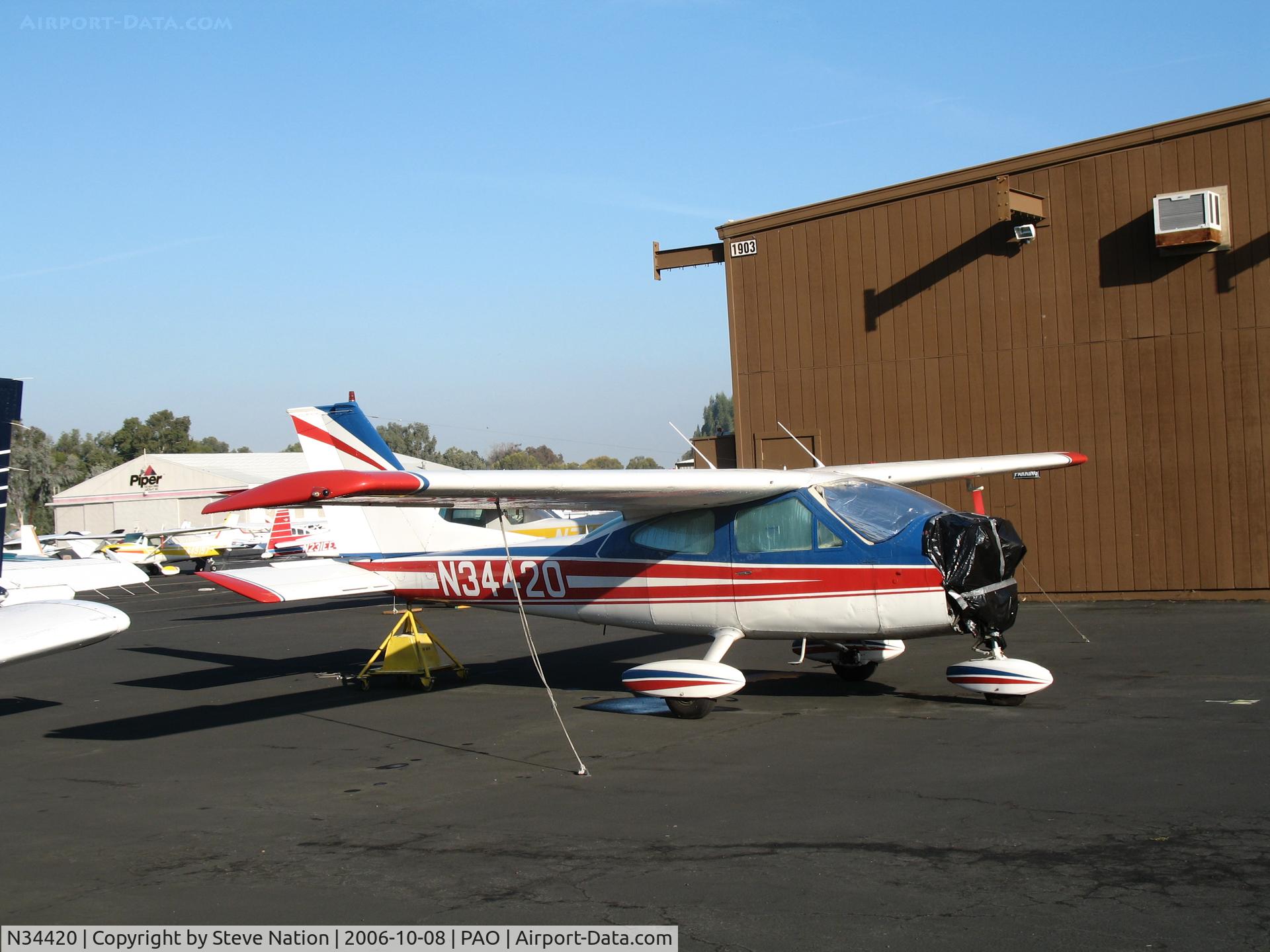 N34420, 1972 Cessna 177B Cardinal C/N 17701794, Phasefront Labs (Salem, OR) 1972 Cessna 177B minus engine @ Palo Alto Airport, CA
