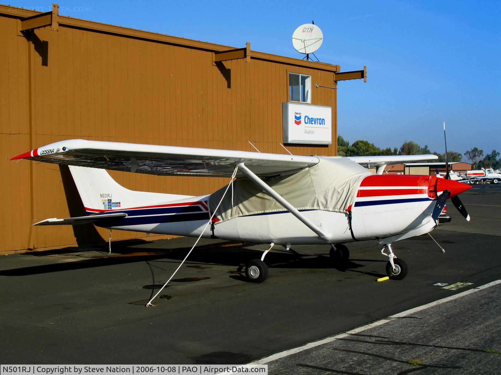 N501RJ, Cessna 182RG Skylane C/N R18200815, 1978 Cessna R182G with cockpit covered @ Palo Alto Airport, CA