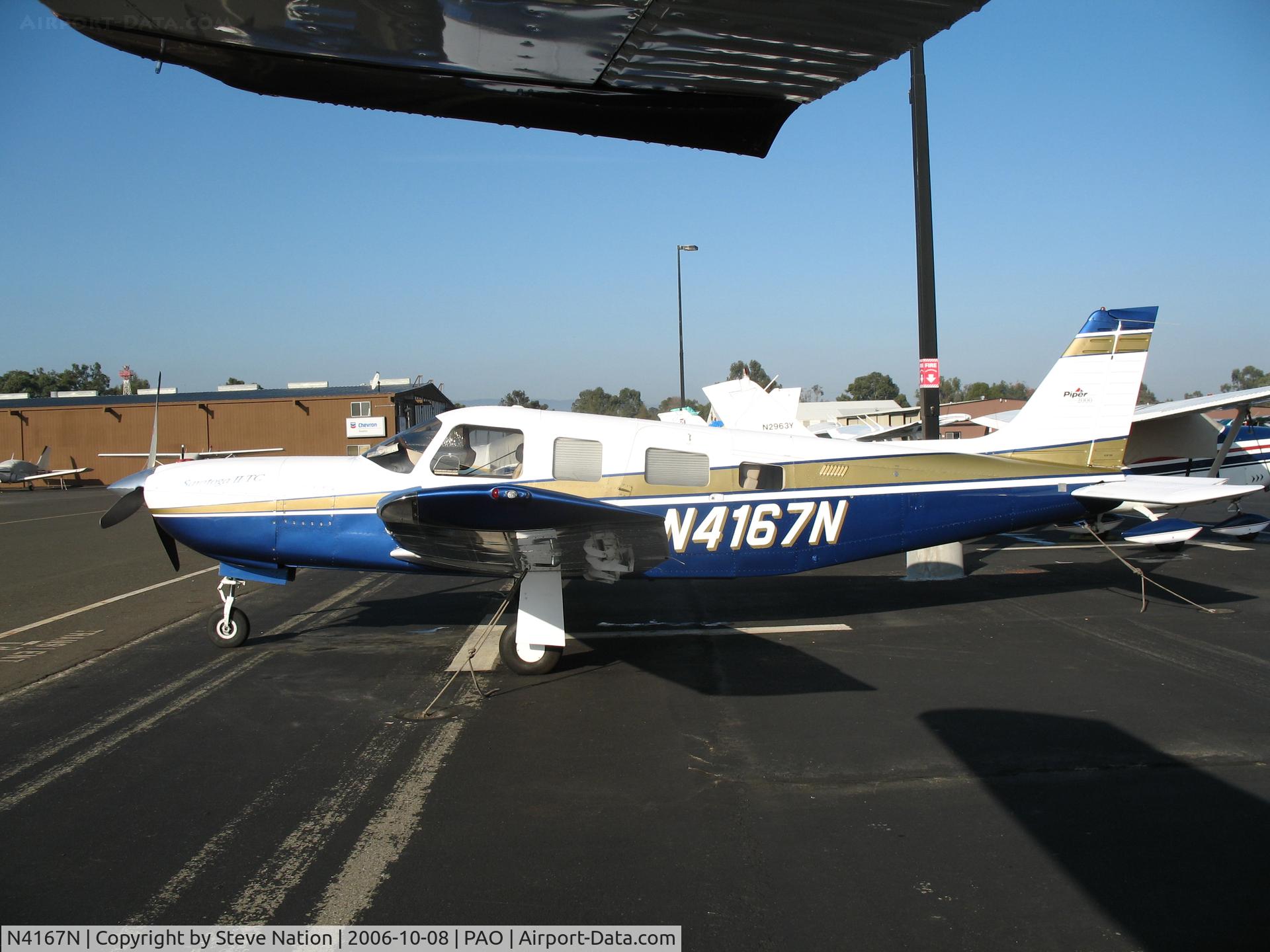 N4167N, 2000 Piper PA-32R-301T Turbo Saratoga C/N 3257170, Executive Way Aviation (Redding, CA) 2000 Piper PA-32R-301T @ Palo Alto Airport, CA