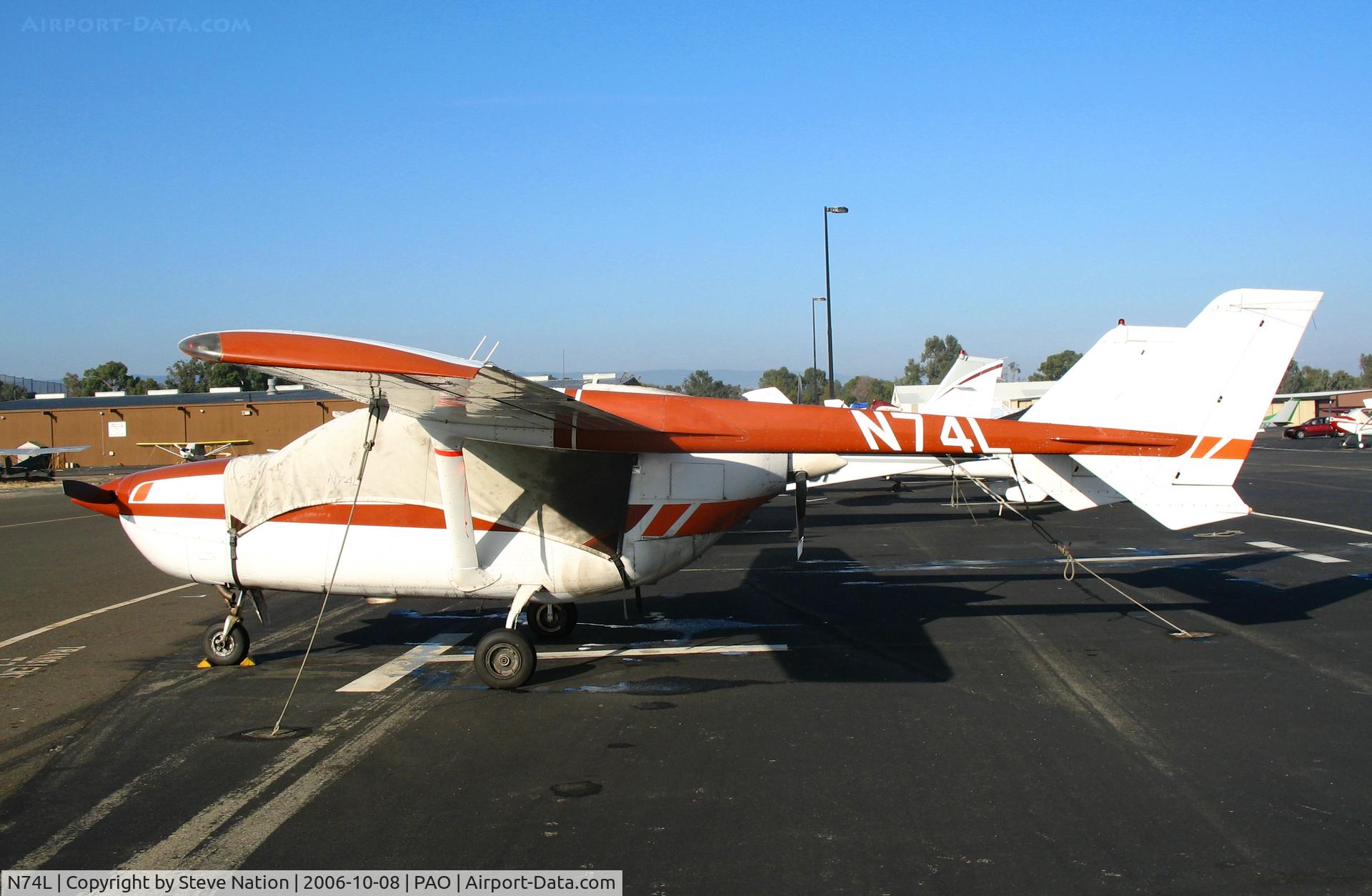 N74L, 1977 Cessna 337G Super Skymaster C/N 33701814, Jet 222 Inc.  1977 Cessna 337G @ Palo Alto Airport, CA