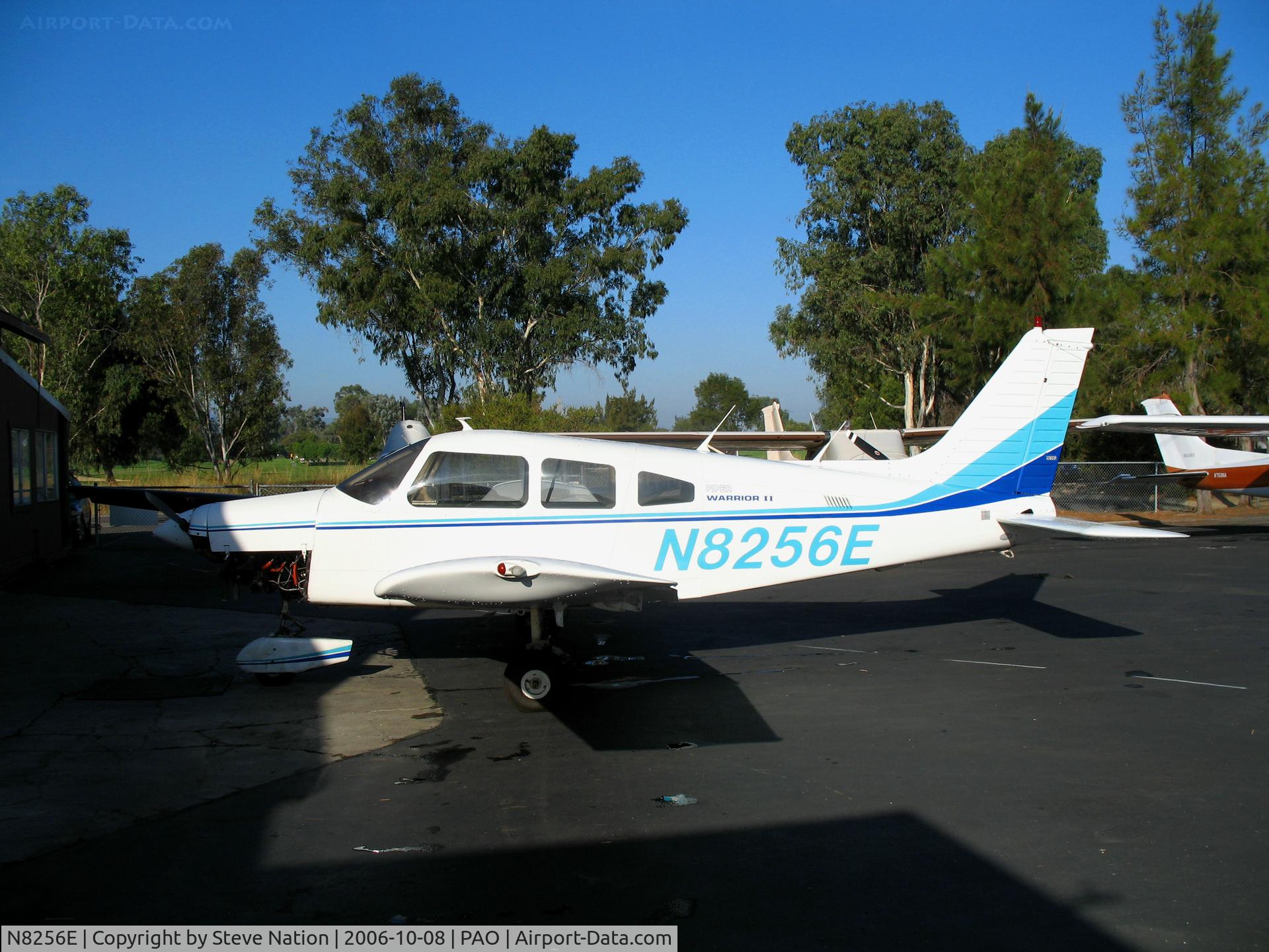 N8256E, 1980 Piper PA-28-161 C/N 28-8116014, 1980 Piper PA-28-161 with cowling door open @ Palo Alto Airport, CA