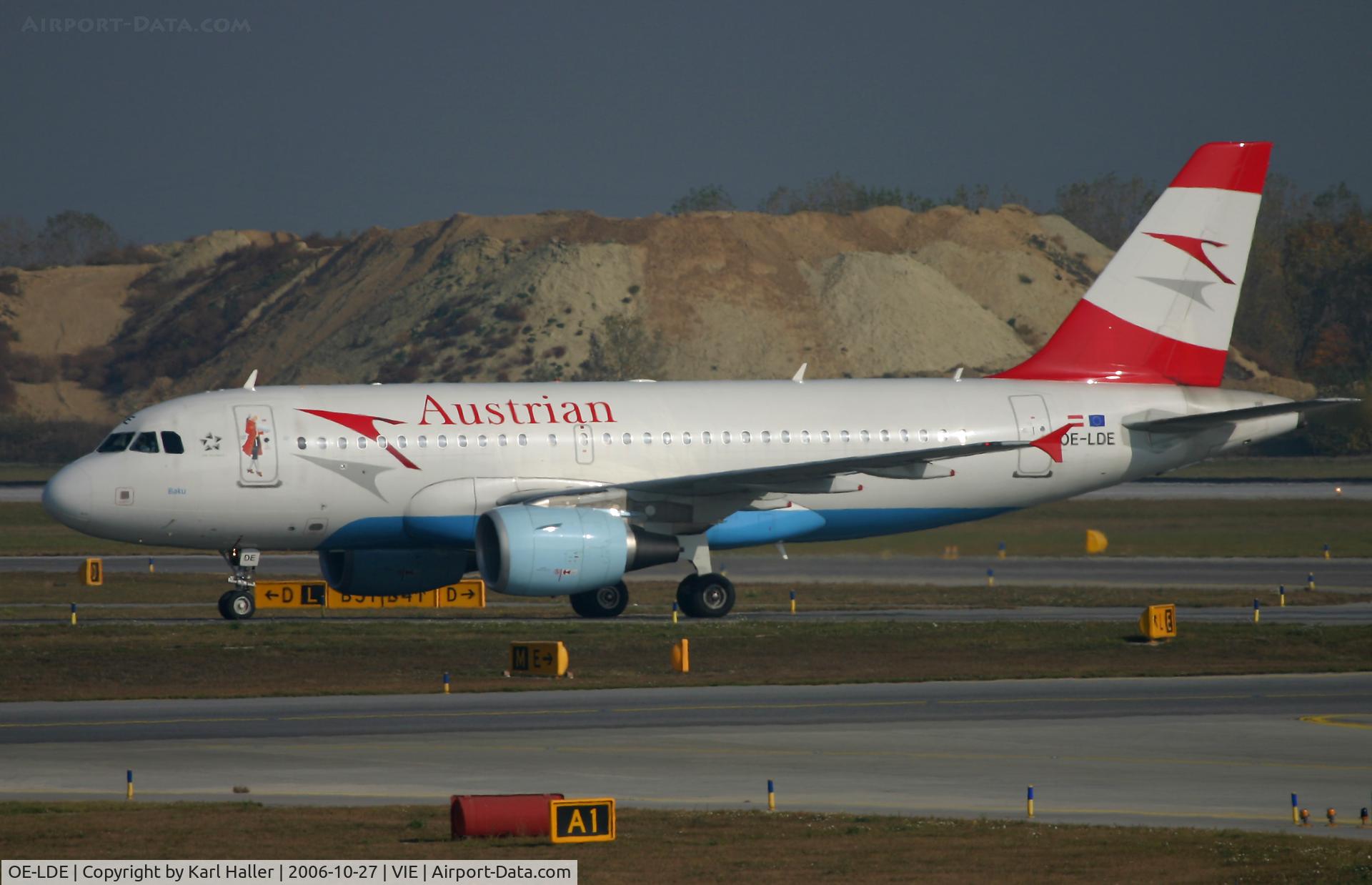 OE-LDE, 2005 Airbus A319-112 C/N 2494, first day in Vienna