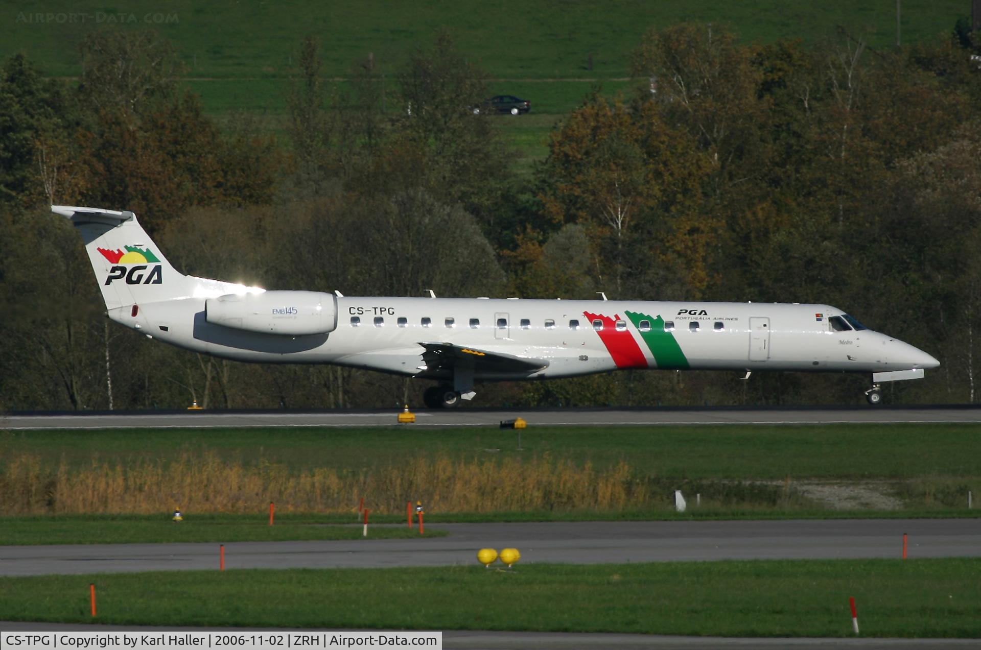 CS-TPG, 1997 Embraer EMB-145EP (ERJ-145EP) C/N 145014, evening in Zurich