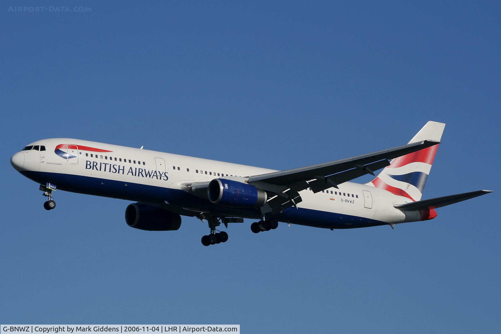 G-BNWZ, 1997 Boeing 767-336/ER C/N 25733, G-BNWZ Boeing 767-336ER British Airways