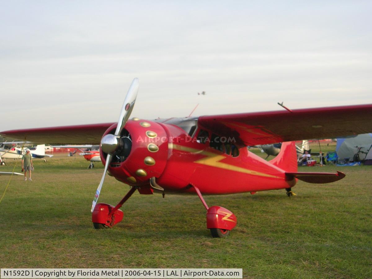 N1592D, 1952 Cessna 195B Businessliner C/N 7875, Sun N Fun