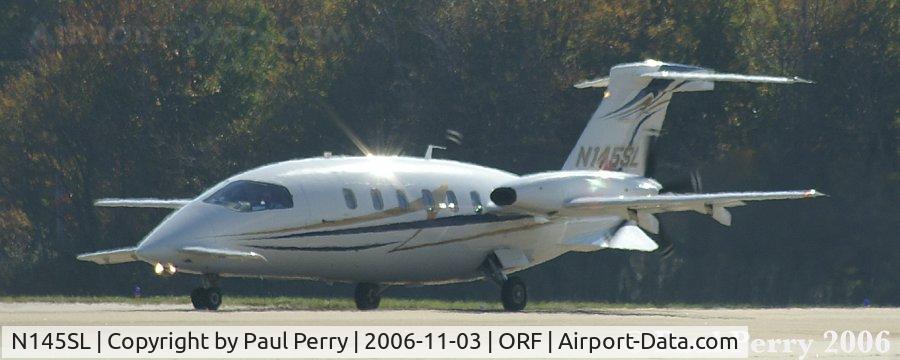 N145SL, 2004 Piaggio P-180 Avanti C/N 1093, Good view of the foreplanes, and their anhedral