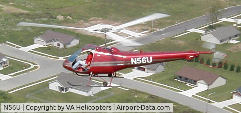 N56U, 1973 Enstrom F-28A C/N 139, In Flight of N56U with Vertical Advantage Helicopters
