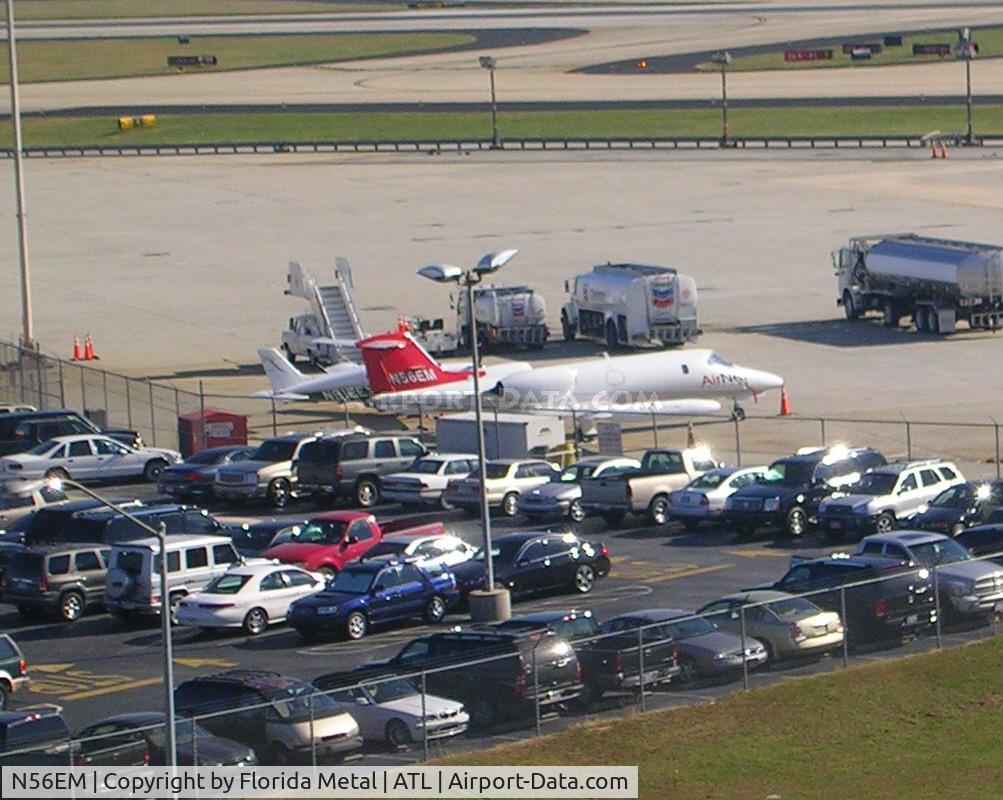 N56EM, 1977 Gates Learjet 35A C/N 144, At FBO