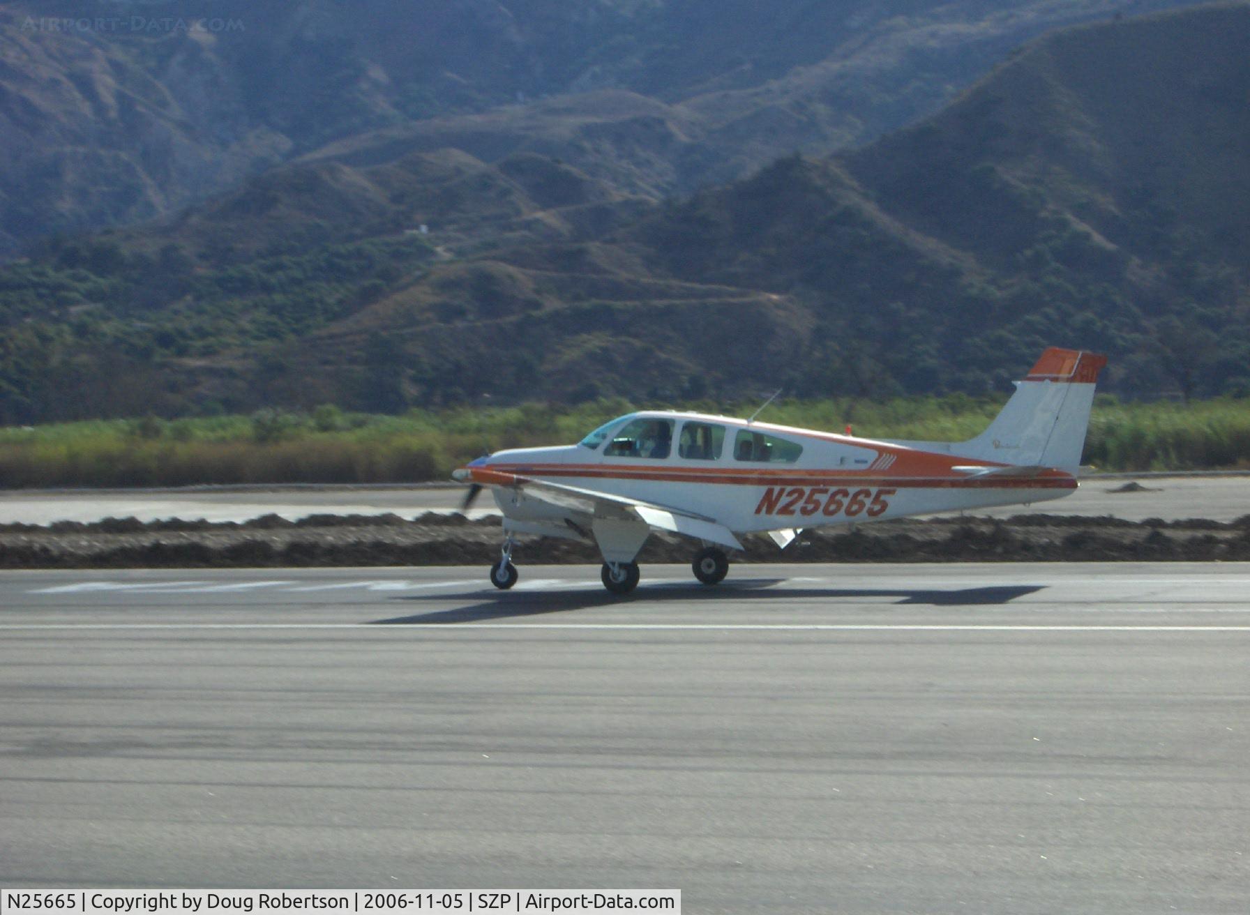 N25665, 1973 Beech F33A Bonanza C/N CE-459, 1979 Beech F33A BONANZA, Continental IO-520-BA 285 Hp, landing roll Runway 04