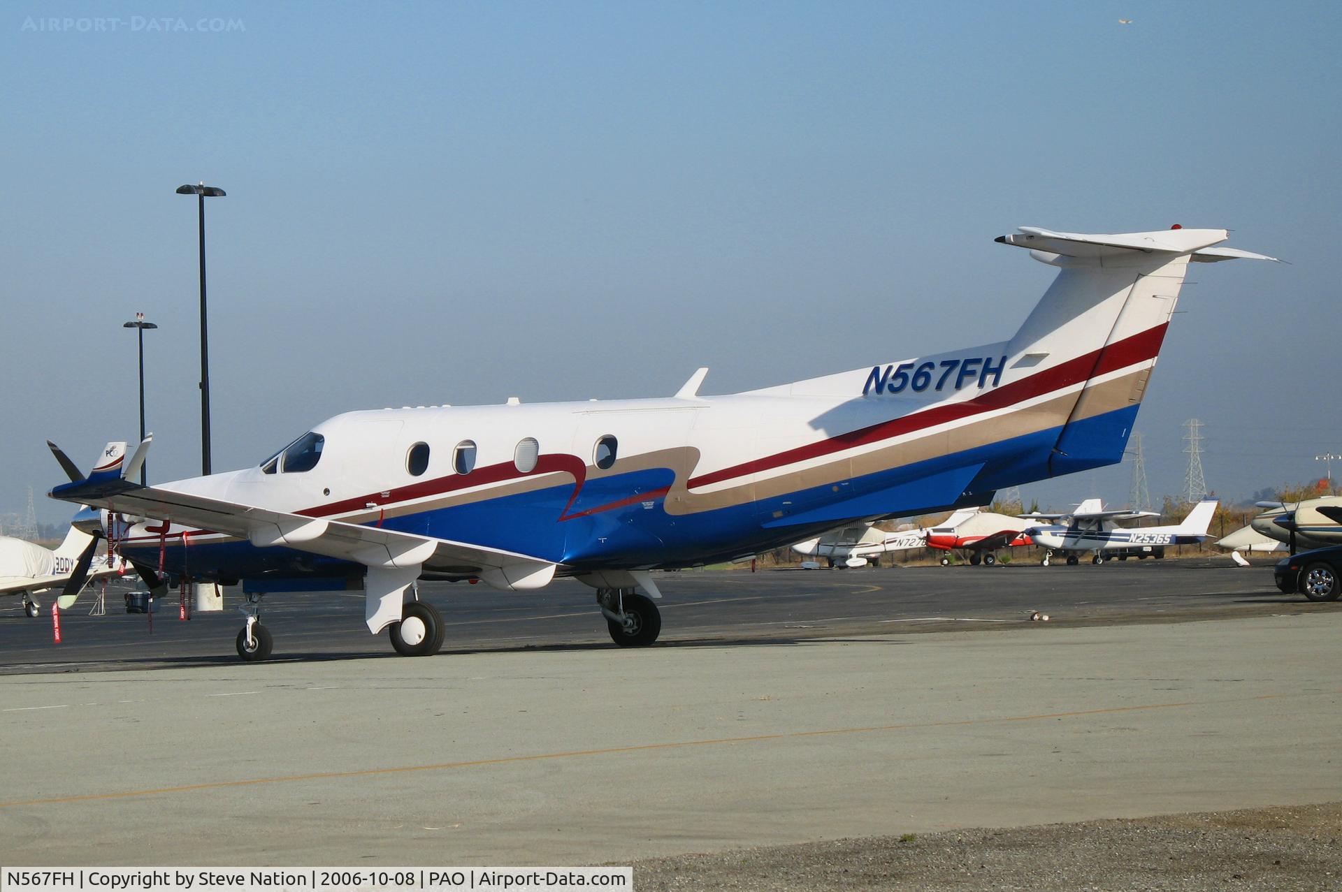 N567FH, 2004 Pilatus PC-12/45 C/N 567, Island Air (Kalispell, MT) 2004 Pilatus PC-12/45 visiting @ Palo Alto Airport, CA
