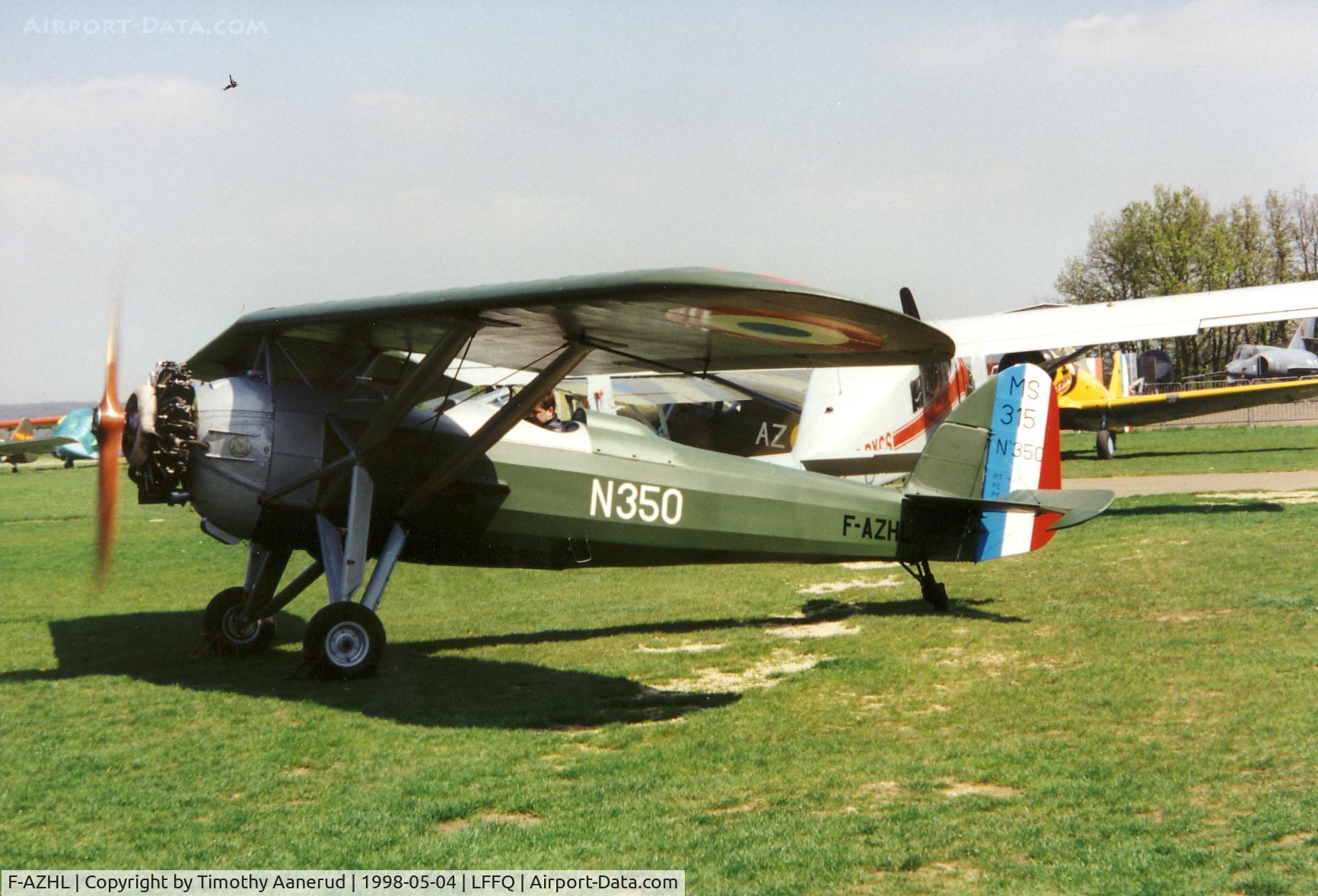 F-AZHL, 1945 Morane-Saulnier MS-315 C/N 350, Association Jean-Baptiste Salis (museum), La Ferté-Alais, France; www.ajbs.fr