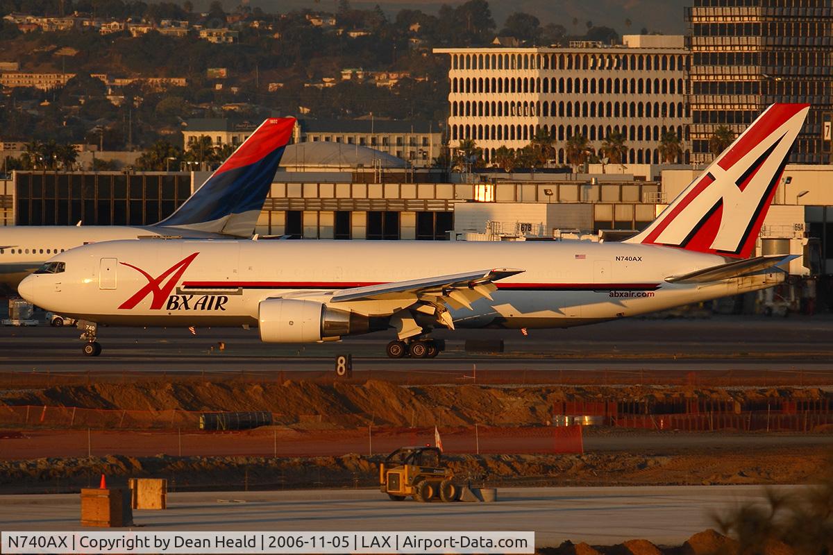N740AX, 1983 Boeing 767-232 C/N 22213, ABX Air N740AX exitting RWY 25R after landing.
