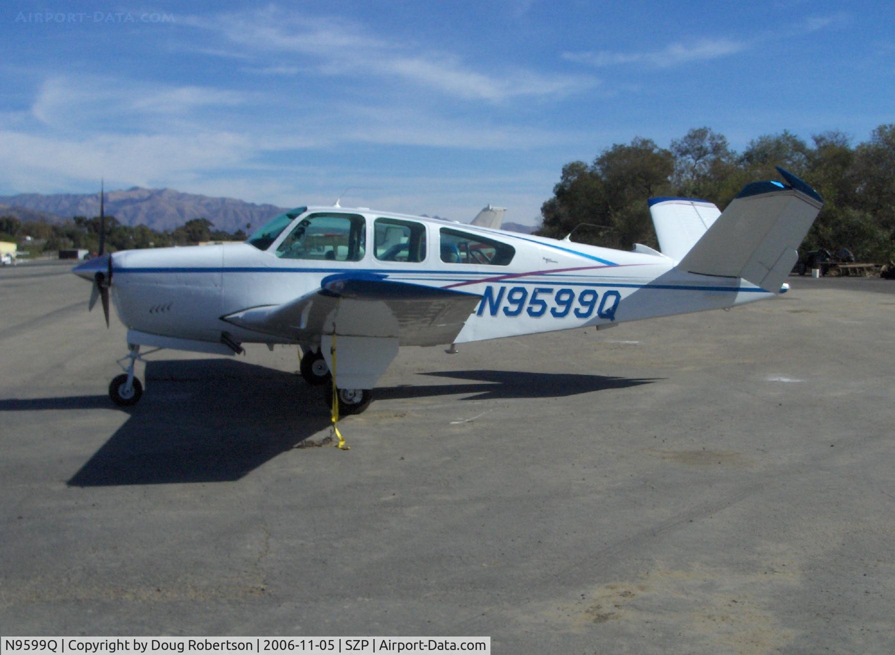 N9599Q, 1966 Beech V35 Bonanza C/N D-8221, 1966 Beech V35 BONANZA, Continental IO-520-B 285 Hp